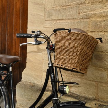 Корзина велосипедная OXFORD Magdalen + Крепление (BK175), плетёная, передняя, BK180M