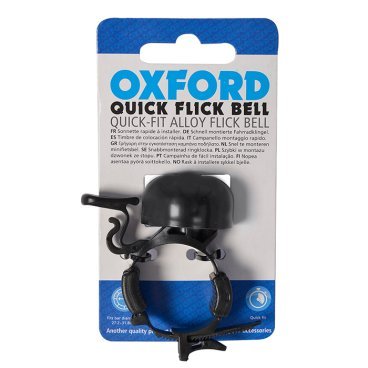 Звонок велосипедный OXFORD Quick Flick, диаметр 20 мм, чёрный, BE165B