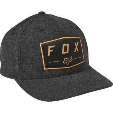Бейсболка велосипедная Fox Badge Flexfit Hat, черный, 28505-001-S/M