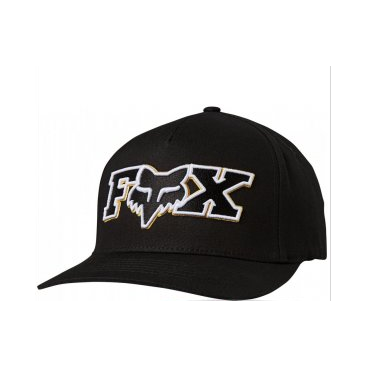 Бейсболка велосипедная Fox Ellipsoid Flexfit Hat, black/white, 24421-018-L/XL