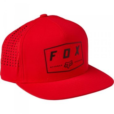 Бейсболка велосипедная Fox Badge Snapback Hat, красный, 28583-122-OS
