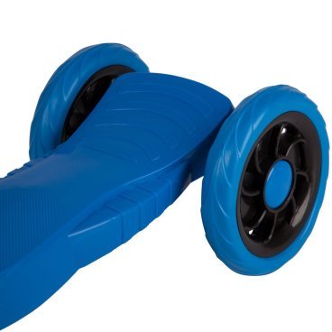 Самокат городской Foxx Baby, пластиковая платформ, EVA колеса, 115 мм, черный/синий, 115BABY.BK8