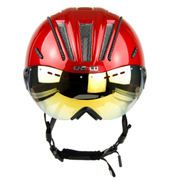 Велошлем Casco ROADSTER Plus red shiny, with visor, 04.3628.L