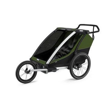 Велоприцеп Thule Chariot Cab2, детский, двухместный, CypresGreen, 10204021