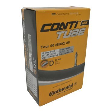Камера велосипедная Continental Tour 26", 37-559 / 47-597, D40, данлоп, 0181511