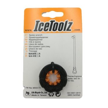 Ключ спицевой Ice Toolz, 8 пазов, 10-15G, 12F8