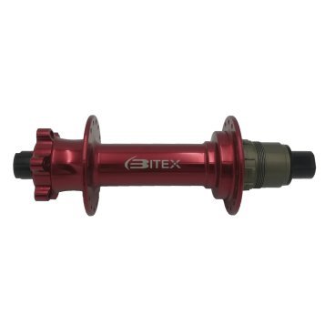 Велосипедная втулка Bitex FB-MTR12-197, задняя, под кассету, 32 спицы, красная, FB-MTR12-197Red