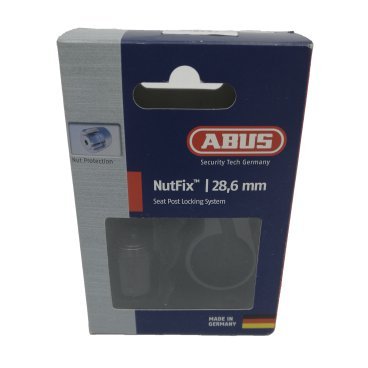 Велосипедный замок ABUS NutFix M5 black SPC 28,6, в комплекте хомут подседельный, 727054_ABUS