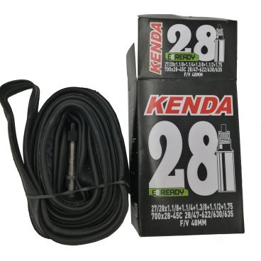 Камера велосипедная KENDA 28", 700x35/43C, f/v-48 mm, для гибридов и дорожных, 510255