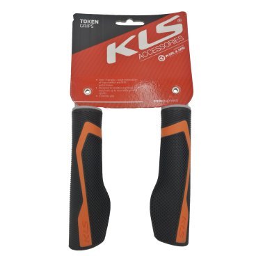 Грипсы велосипедные KELLYS KLS TOKEN, 130/135 мм, кратон, оранжевый