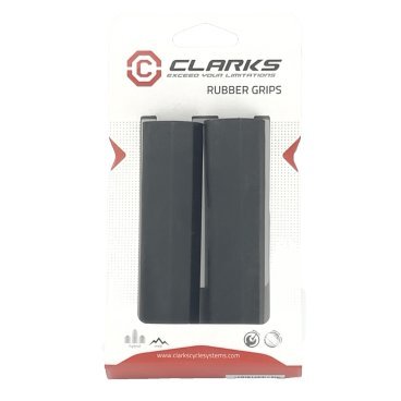 Грипсы велосипедные CLARK`S .С135, резина, семиугольное сечение, 168мм, пластиковые заглушки, черные, 3-486