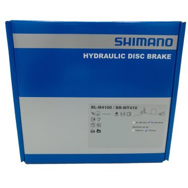 Тормоз Shimano Deore, дисковый, j-kit, левый BL M4100/передний BR MT410, полимерные колодки, 1000 мм, EMT4101JLFPRA100