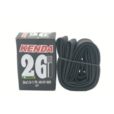 Камера велосипедная Kenda, 26''x1.5-1.75, a/v ниппель, черный, 511344