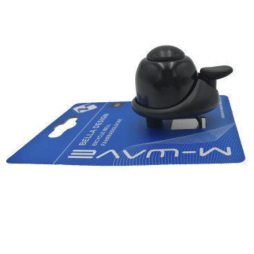 Звонок M-WAVE, алюминий/пластик, мини D=36 мм,  громкий и долгий звук, черный, 5-420066