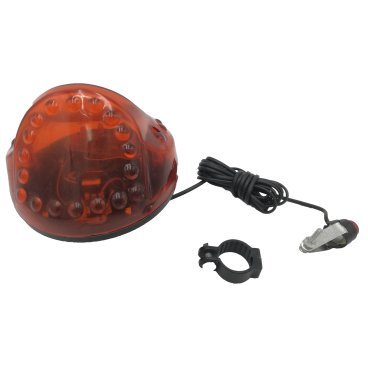 Звонок велосипедный JING YI JY-2035, электронный, светозвуковой, с выносной кнопкой, черный/красный, FWD-JY-2035