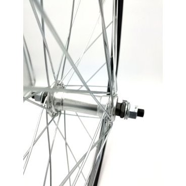 Колесо велосипедное TRIX, переднее, 26", обод черный, втулка алюминий серебристая, под гайку, D-2 (26) black. об.лента