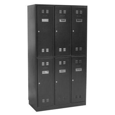 Шкаф для одежды UNIOR, для веломастерских, 6 секций, черный, 950/6-BLACK