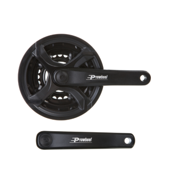 Шатуны велосипедные PROWHEEL TA-CQ02 CRANK, 175 мм, 24/34/42T, черный, Х99097