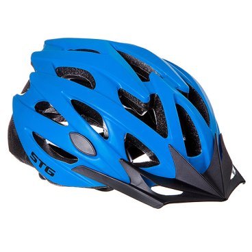 Шлем велосипедный STG MV29-A, синий, с фикс застежкой, Х89040