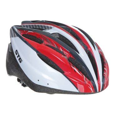 Шлем велосипедный STG MB20, белый/красный/черный, Х66760