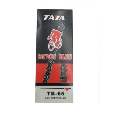 Цепь велосипедная TAYA TB-65, 8 скоростей, 1/2"x3/32", 116L, чёрный, ТВ-65