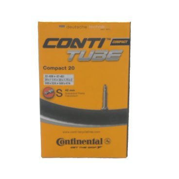 Камера велосипедная Continental Compact 20", 32-406 / 47-451, S42, спортниппель, 0181231