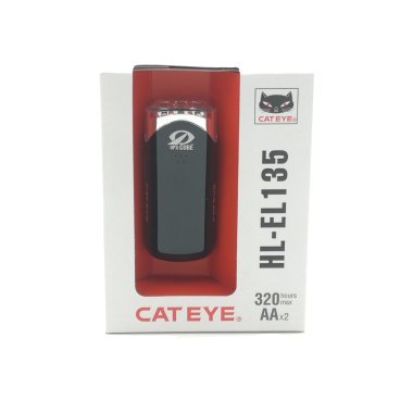 Фонарь велосипедный Cat Eye HL-EL135N, передний, черный, с батарейками, CE5341950N
