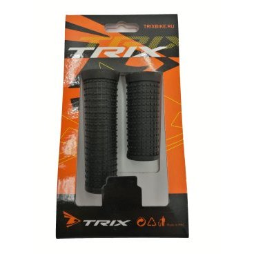 Грипсы велосипедные TRIX, резиновые, для шифтера,100+70 мм, черные, HL-G64 TPR