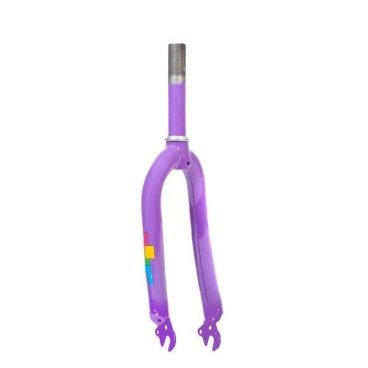 Вилка велосипедная, для велосипеда Novatrack, жесткая, 16", фиолетовый, КЛ105200
