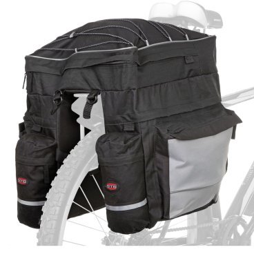 Велосумка STG 14590-D, на багажник, размер M, чёрный, Х68726-5