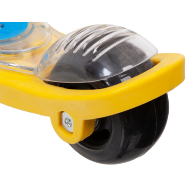 Самокат для детей Novatrack RainBow, 120/80 мм, складной, голубой/желтый, 120PROT.RAINBOW.BL20