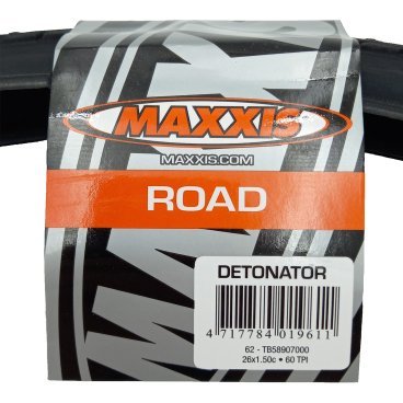 Велопокрышка Maxxis Detonator, 26x1.5, 60 TPI, wire Single, черная, TB58907000