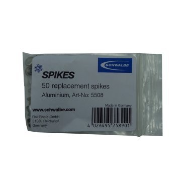 Шипы сменные Schwalbe SPIKES, для зимних покрышек, Aluminium, 50 шт. 6,5x5,8/1, 05-5508