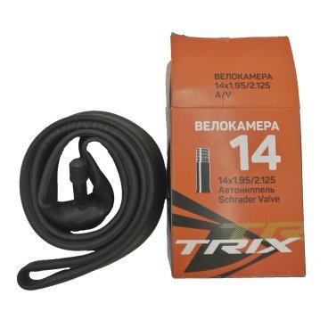 Камера велосипедная TRIX, 14x1.95/2.125 мм, автониппель, бутиловая, 9547