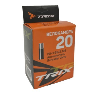Камера велосипедная TRIX, 20x1.95/2.125 мм, автониппель, бутиловая, TBTX-20-195AV