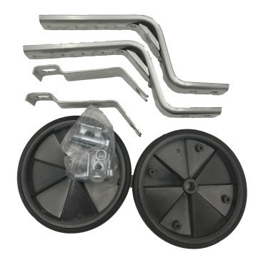 Приставные колеса Vinca HRC 19 black, стойки сталь, 12-20", колесо пластик, черные, пара.