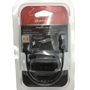 Велофара Briviga USB 120, диод CREE XPE, 120 лм, встроенный аккумулятор 800 мАч, EBL-2255