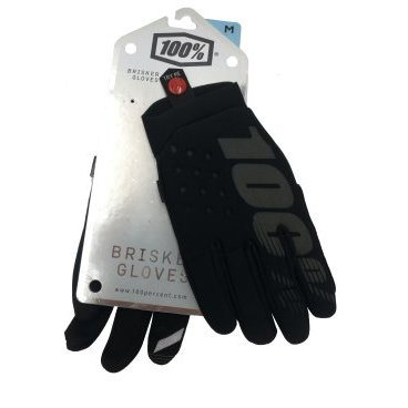 Велоперчатки 100% Brisker Glove, черно-серый, 2018, 10016-057-12