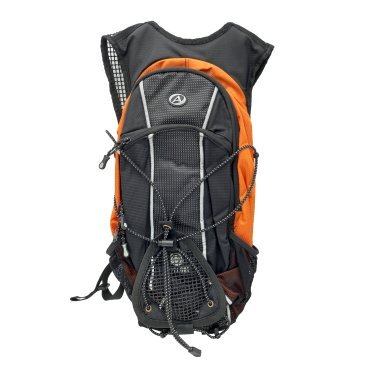 Рюкзак спортивный AUTHOR CYCLONE GSB, V=9л+желтый чехол от дождя, черно-оранжевый, 8-8100276