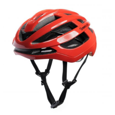 Шлем велосипедный Green Cycle ROCX, темно-оранжевый глянец