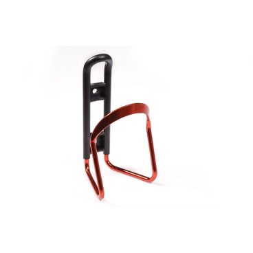 Флягодержатель велосипедный TRIX, крепление на раму, алюминий/пластик, красно-черный, HL-BC20-RED-CARD