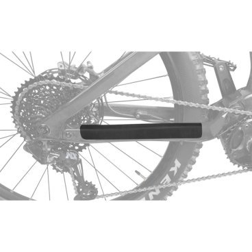 Защита пера велосипеда M-WAVE Protecto, силиконовая, на клейком слое, 400 мм, на блистере, чёрный, 5-303312