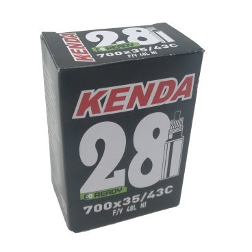 Камера велосипедная KENDA 28", 700x35/43C, f/v-48 mm, для гибридов и дорожных, 510255