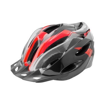 Шлем велосипедный Stels FSD-HL021, out-mold, чёрно-красный, 600126