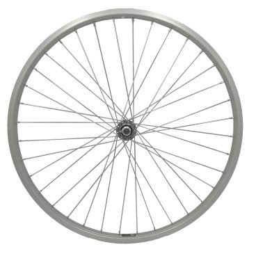 Колесо велосипедное VELOOLIMP, 24", переднее, обод одинарный, алюминий, втулка стальная, на гайках, ZVK00022