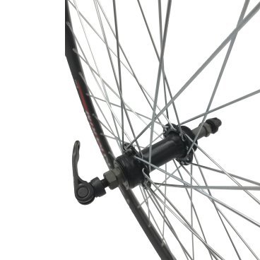 Колесо велосипедное TBS 26" заднее, алюминий, двойной обод, чёрный, втулка стальная, с эксцентриком
