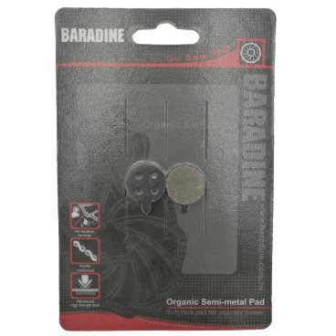 Колодки велосипедные Baradine DS-23 -  для дисковых тормозов, organiс, 881312