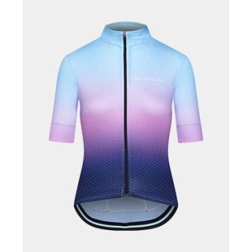 Велоджерси Café Du Cycliste Fleurette shaded, женская, короткий рукав, голубо-фиолетовый