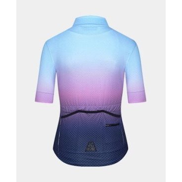 Велоджерси Café Du Cycliste Fleurette shaded, женская, короткий рукав, голубо-фиолетовый ,3700955340233