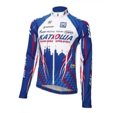 Куртка велосипедная Santini Katusha breezewall, синий/голубой/белый